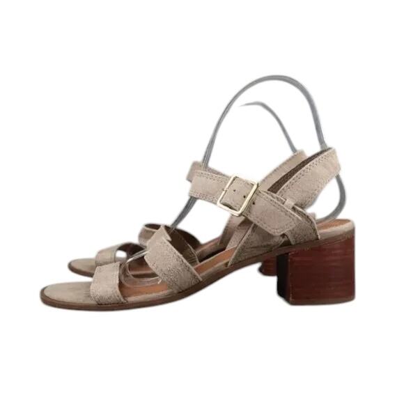 Steve Madden Shoe Women 8.5 Sandal Fashion Block Heel Buckle Strap Leather Rayme - Picture 2 of 12